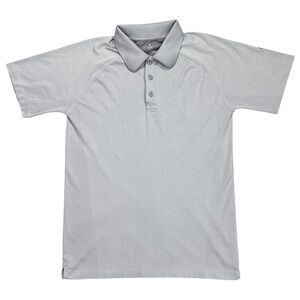 Fabletics The Training Day Polo Shirt Men’s M Gray Performance Golf Athletic Fit